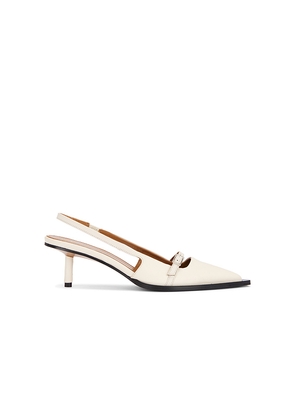 ATP Atelier Mira Linen Nappa Heels in Ivory. Size 39. Also in 36.