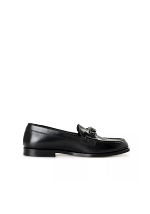 Valentino Garavani Black Leather Slip-On Loafers - EU42/US9