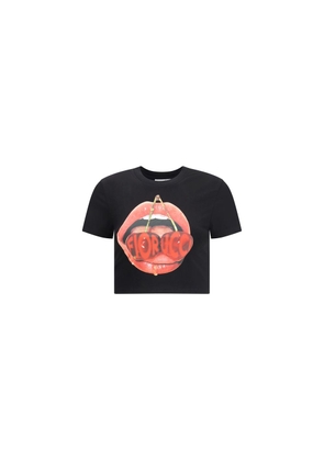 Fiorucci Black Cotton T-Shirt - M