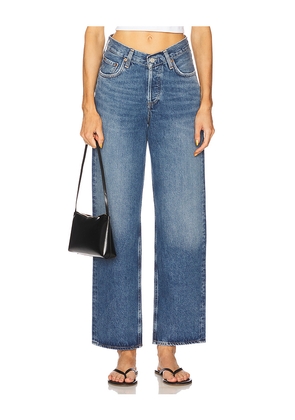 AGOLDE V-waist Baggy Jeans in Blue. Size 24. Also in 28, 29, 30, 31.