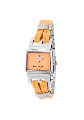Laura Biagiotti Orange Leather Lining Dress Watch