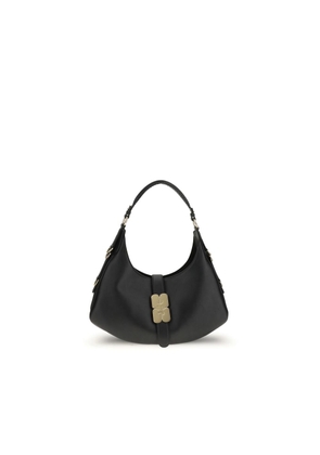 Ganni Black Calf Leather Bos Taurus Shoulder Bag