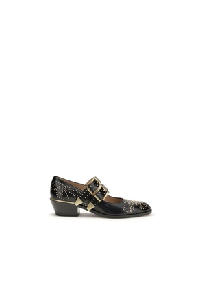 Chloé Black Calf Leather Bos Taurus Ballet Flats - EU36/US6