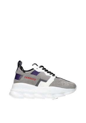 Versace Gray Leather Athletic Sneakers - EU35/US5