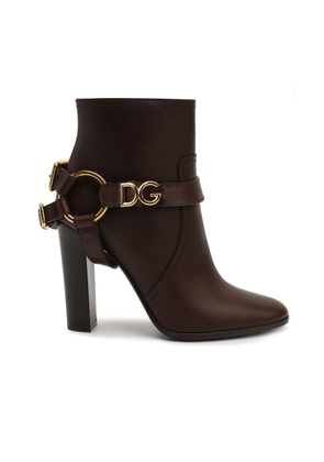 Dolce & Gabbana Brown Leather Ankle Boots - EU37.5/US7.5