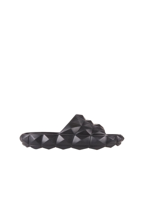 Valentino Garavani Black Rubber Slippers - EU40/US7