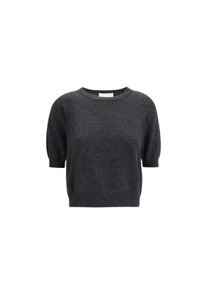 Lisa Yang Gray Fleece Wool T-Shirt - 1