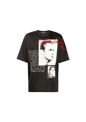 Dolce & Gabbana Black Cotton T-Shirt - XS