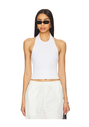 Elodie the Label Effie Halter Knit Tank Top in White. Size L. Also in M.