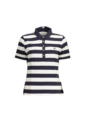Gant Blue Cotton Polo Shirt - XS