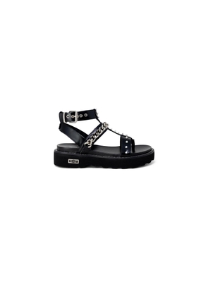 Cult Black Leather Platform Sandals - EU39/US9