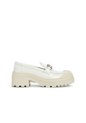 Dior White Calfskin Platform Loafers - EU35/US5