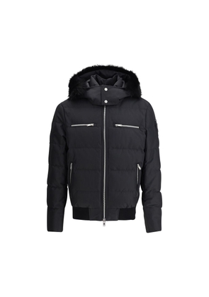 Moose Knuckles Black Polyester Bomber - XL