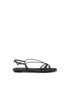 Prada Black Calfskin Strap-On Sandals - EU35/US5