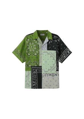 Kenzo Bicolor Cotton Shortsleeve Shirt - XS