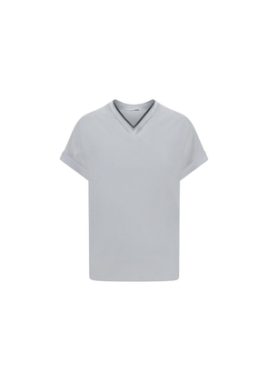 Brunello Cucinelli White Cotton T-Shirt - L