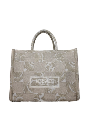 Versace Beige Fabric Handbag