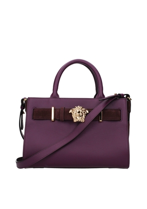 Versace Purple Leather Handbag
