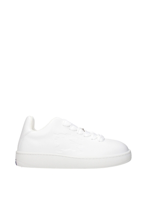 Burberry White Leather Low Top Sneakers - EU40/US7