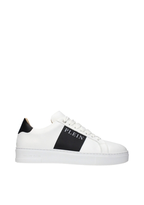 Philipp Plein White Leather Sneakers - EU40/US7