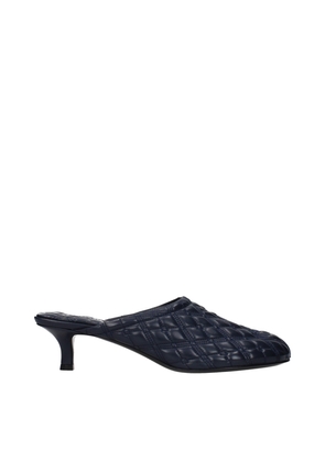 Burberry Blue Leather Slippers - EU38/US8