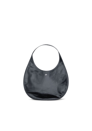 Courrèges Black Calf Leather Bos Taurus Shoulder Bag