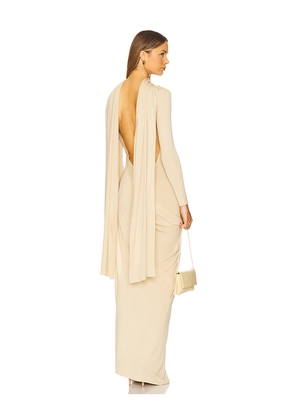Aya Muse Vire Dress in Beige. Size L. Also in S, XS.