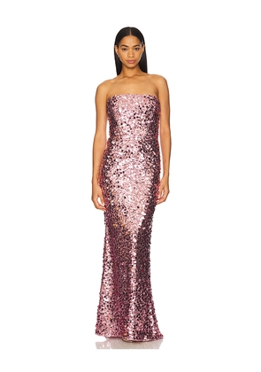 Bronx and Banco Farah Sequin Strapless Gown in Pink. Size M. Also in S.