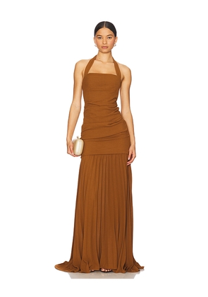 DELFI Delilah Dress in Chocolate. Size S. Also in XL, XS.