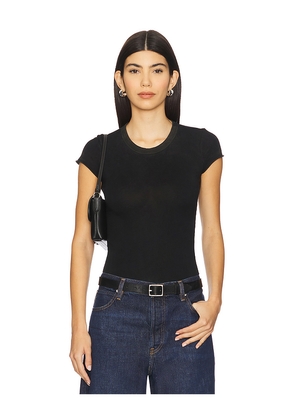 COTTON CITIZEN Marbella Cap Sleeve Tee in Black. Size M. Also in S.