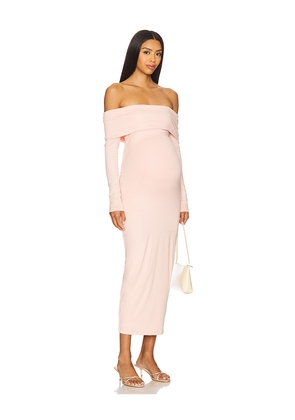 BUMPSUIT The Alison Midi Dress in Blush. Size M. Also in XL, XS.