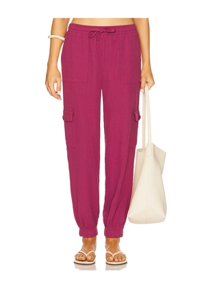 Bobi Jogger Pants in Wine. Size M. Also in S, XL, XS.