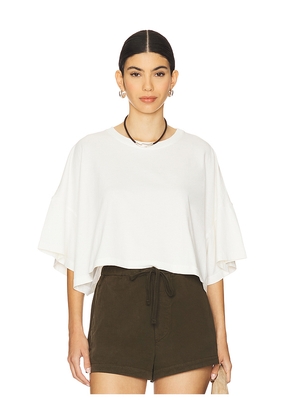 Citizens of Humanity Crop Cape Tee in Cream. Size M. Also in S.