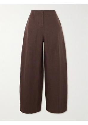 Faithfull - Maeve Linen Wide-leg Pants - Brown - x small,small,medium,large,x large,xx large