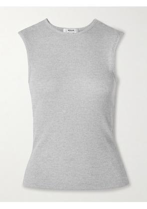 AGOLDE - Binx Ribbed Jersey Tank - Gray - x small,small,medium,large,x large