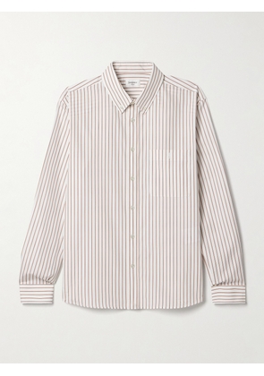SAINT LAURENT - Striped Cotton-poplin Shirt - White - FR 34,FR 36,FR 38,FR 40,FR 42