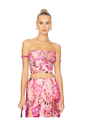 AFRM Koa Top in Pink. Size 2X. Also in L, M, S, XL, XS, XXS.