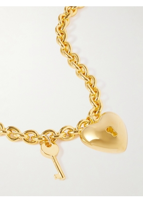 Martha Calvo - Heart And Lock Gold-plated Necklace - One size