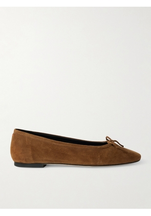 Aeyde - Delfina Bow-detailed Suede Ballet Flats - Brown - IT35,IT35.5,IT36,IT36.5,IT37,IT37.5,IT38,IT38.5,IT39,IT39.5,IT40,IT40.5,IT41,IT41.5,IT42