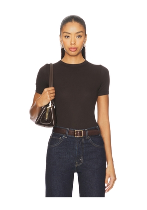 Enza Costa New Classic Short Sleeve Tee in Brown. Size M. Also in S, XS.