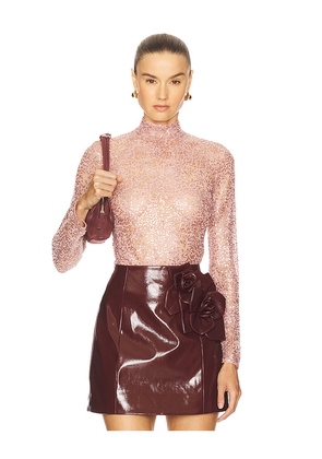 AKNVAS Bente Beaded Top in Mauve. Size 10. Also in 12, 4, 6, 8.