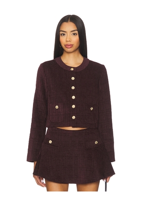 Amanda Uprichard Braswell Jacket in Burgundy. Size L. Also in M, S, XL, XS.