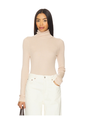 Enza Costa Layering Turtleneck Sweater in Beige. Size M. Also in S.