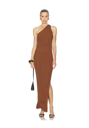 Casona La Seductora Dress in Brown. Size M/L. Also in S/M, XS/S, XXS/XS.