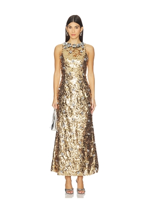 ELLIATT Noelle Gown in Metallic Gold. Size S. Also in XS.