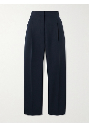 Theory - Pleated Wool-blend Tapered Pants - Blue - US0,US2,US4,US6,US8,US10,US12