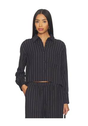 Bobi Boxy Button Front Shirt in Black. Size S. Also in L.