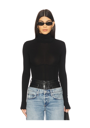 AGOLDE Wilma Bodysuit in Black. Size S. Also in L, M, XL, XS.