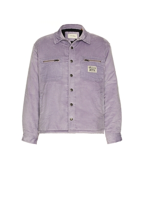 Critical Slide Zipped Overshirt in Purple. Size M. Also in S.