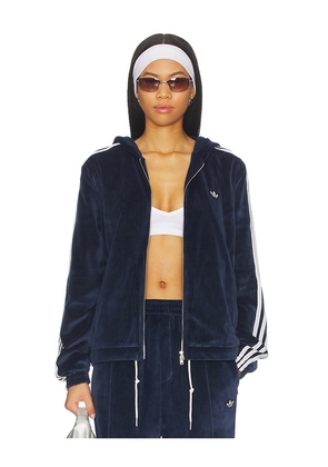 adidas Originals x Wales Bonner Velour Track Jacket in Navy. Size M. Also in XL/1X.